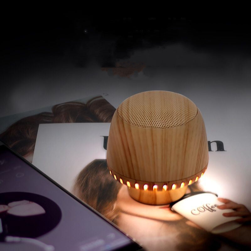 سماعة بلوتوث محمولة بتصميم الفطر مع إضاءة ليلية LED | Portable Mushroom Bluetooth Speaker TWS With Night Light
