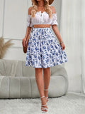 تنورة نسائية عصرية مطبوعة مطاطية | Womens Fashionable Casual Printed Stretch Skirt
