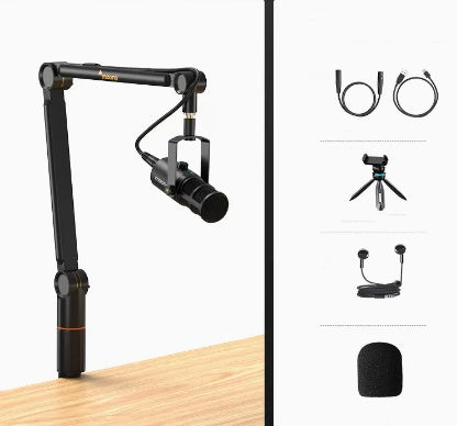 مايكروفون XLR احترافي للبث المباشر والتسجيل ثنائي الوضع | XLR USB Dual Mode Live Broadcast Recording Moving Coil Microphone