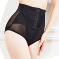 سروال تشكيل الجسم سلس بخصر متوسط | Women's Mid-waist Mesh Seamless Corset Waist And Hip Lift Body Sculpting Panties