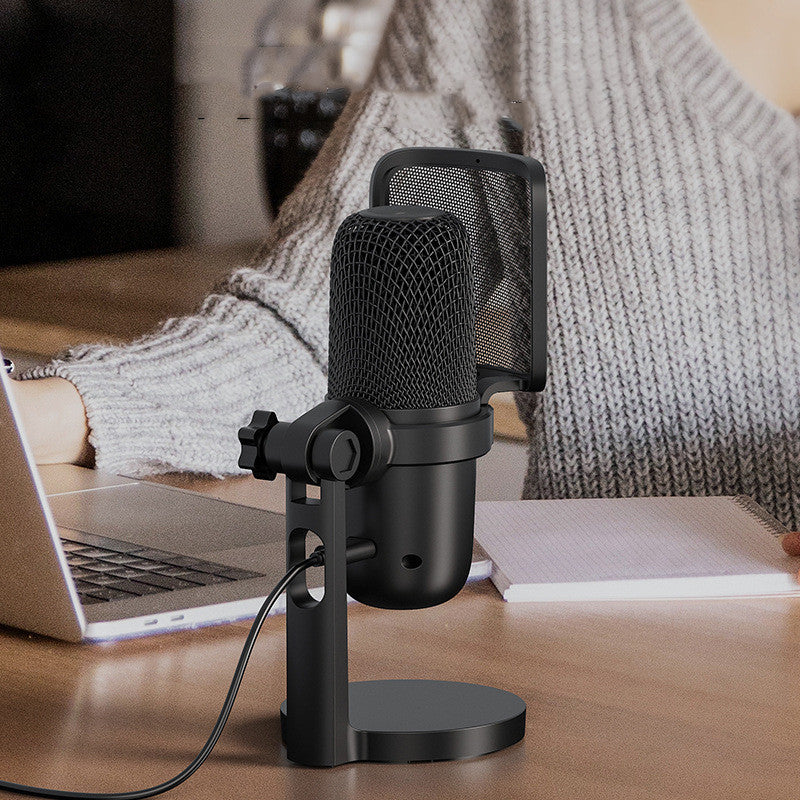 مايكروفون USB سلكي للكمبيوتر والألعاب والبث المباشر | USB Wired Microphone for PC Gaming & Live Streaming