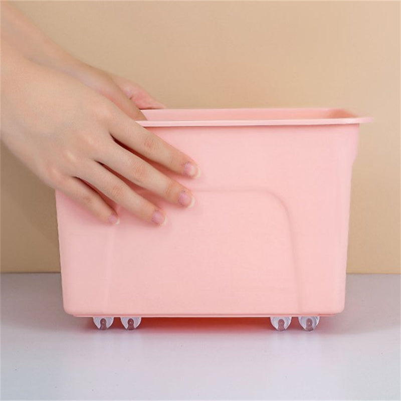 صندوق تخزين بعجلات قابل للتثبيت 4 قطع | One-way Stickable Storage Box With 4 Wheels