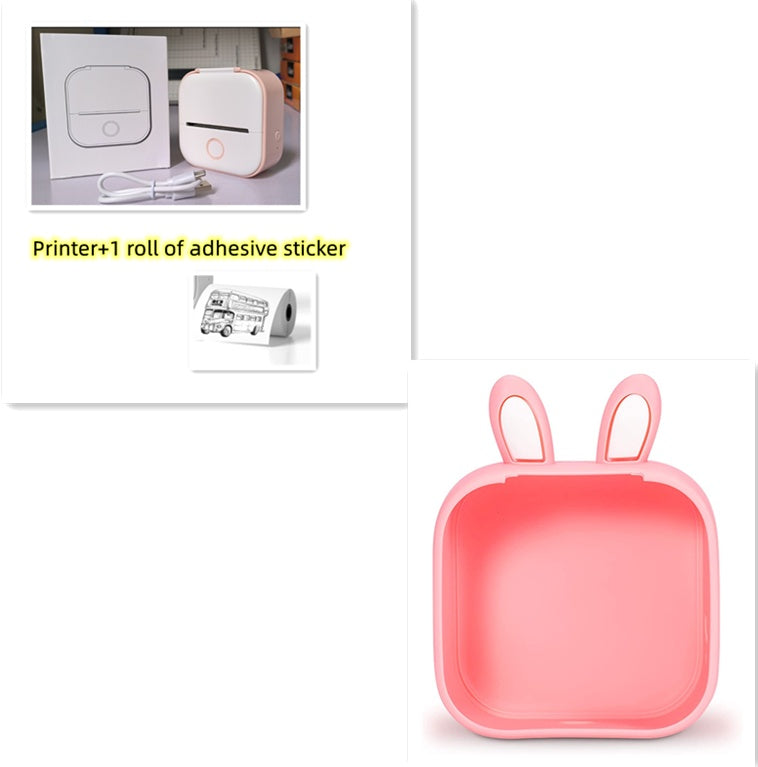 طابعة ملصقات حرارية محمولة بلوتوث للصور والبطاقات والأسئلة | Portable Mini Thermal Label Printer Home Photo Printer Bluetooth Mini Label Printer
