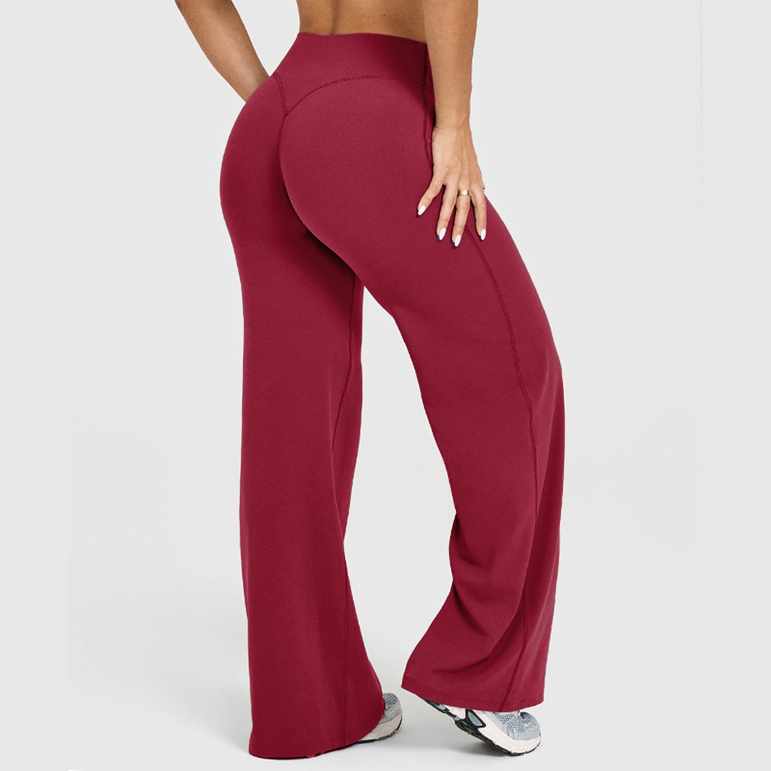 بنطال يوغا نسائي مستقيم للتمارين واللياقة | Women's Straight-leg Yoga Pants Exercise And Fitness Trousers