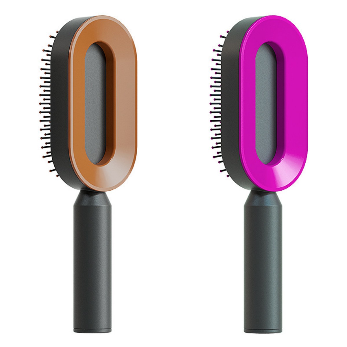 فرشاة شعر ذاتية التنظيف بضغطة واحدة مضادة للكهرباء لمساج فروة الرأس | Self Cleaning Hair Brush One-key Cleaning Anti-Static Airbag Massage Scalp Comb