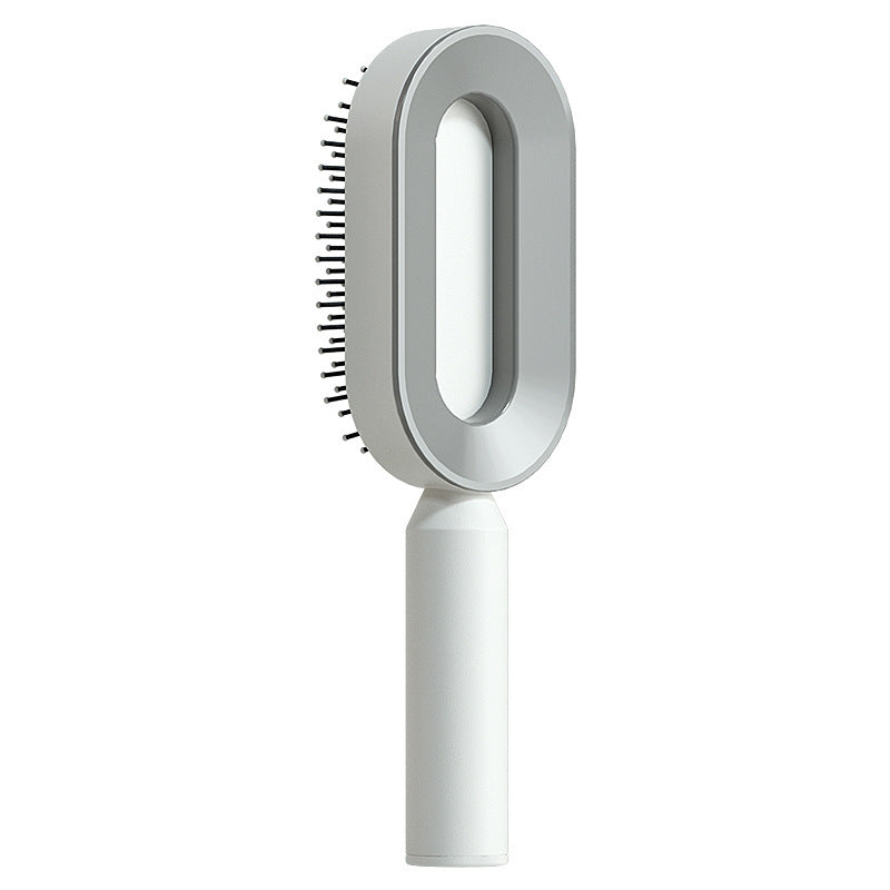 فرشاة شعر ذاتية التنظيف بضغطة واحدة مضادة للكهرباء لمساج فروة الرأس | Self Cleaning Hair Brush One-key Cleaning Anti-Static Airbag Massage Scalp Comb