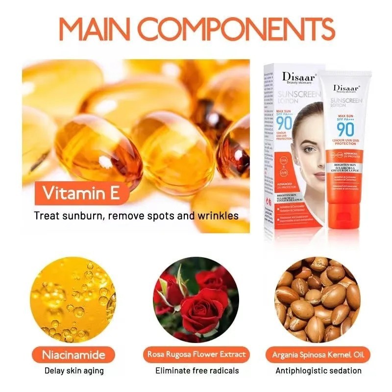 واقي شمس عالي الحماية مع مشرق ومرطب 100مل | High SPF Sunscreen Brightening Lotion 100ml