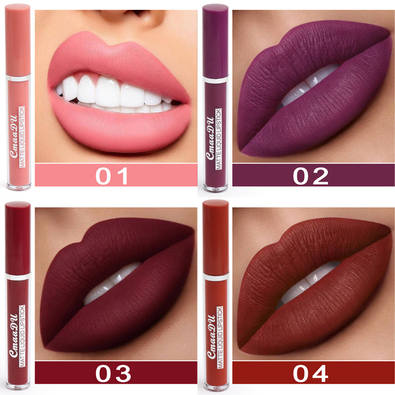 أحمر شفاه مات مقاوم للماء لا يلتصق بالكوب | Women's Non-stick Cup Waterproof Matte Lipstick