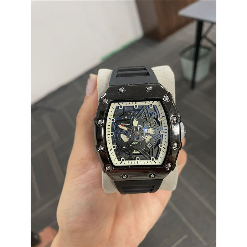 ساعة رجالية أسطوانية مضيئة | Cylindrical Mens Watch Luminous Quartz Movement