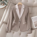 بليزر رسمي أنيق بأزرار متباينة | Professional Contrasting-Color Button Elegant Formal Blazer
