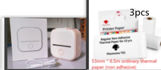 طابعة ملصقات حرارية محمولة بلوتوث للصور والبطاقات والأسئلة | Portable Mini Thermal Label Printer Home Photo Printer Bluetooth Mini Label Printer