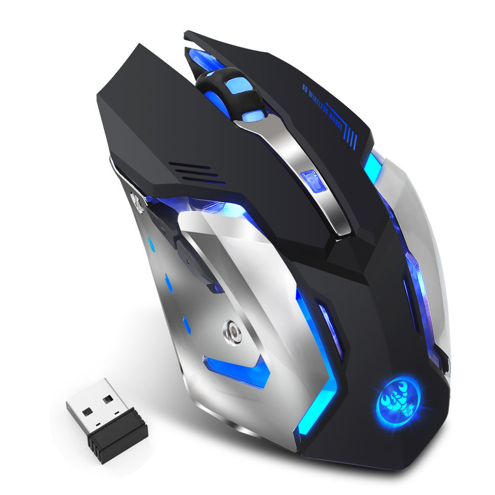 ماوس جيمينج لاسلكي 2.4G مضيء HXSJ للألعاب | HXSJ New Wireless Mouse 2.4G Gaming Mouse Glowing Mouse