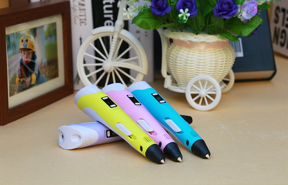 قلم طباعة ثلاثية الأبعاد للأطفال رسم وإبداع | 3D Print Pen Graffiti Stereoscopic Paintbrush Children Puzzle Painting Toy