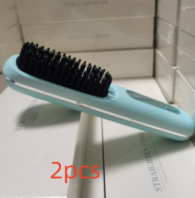 مشط تمليط لاسلكي 2 في 1 | 2 In 1 Straight Hair Comb Wireless Hair Straightener Brush