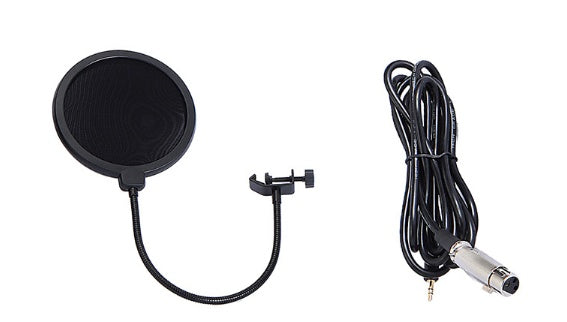 طقم مايكروفون BM800 مع حامل وشبكة وحامل صدمات | BM800 Microphone Set with Cantilever Stand, Pop Filter & Shock Mount