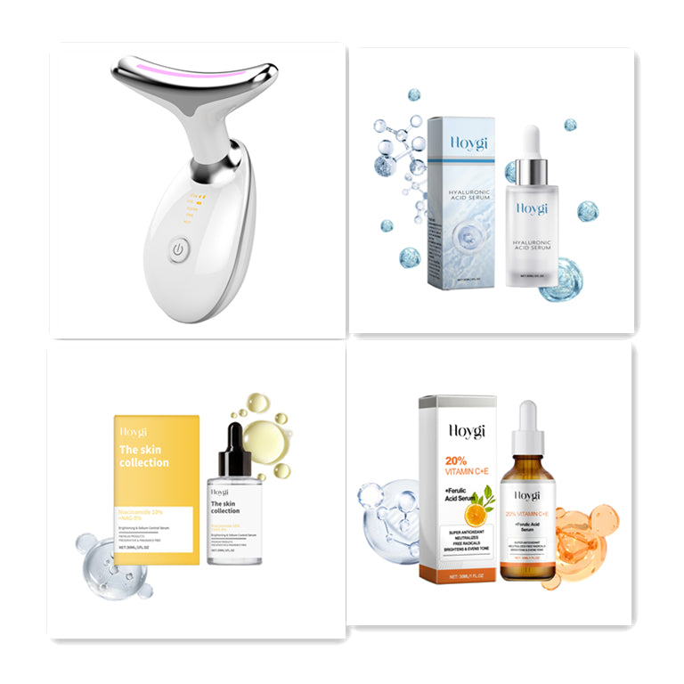 جهاز مساج EMS لشد الرقبة | EMS Thermal Neck Lifting Massager LED Photon Microcurrent Wrinkle Remover