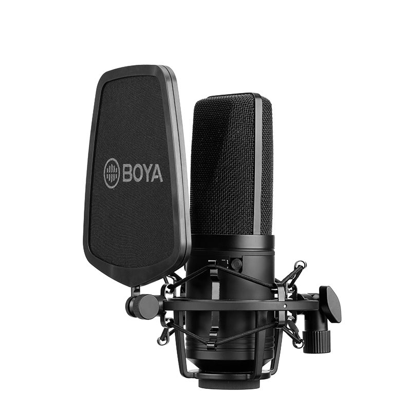 مايكروفون كوندنسر BOYA BY-M1000 بحجرة كبيرة للتسجيل والبث | BOYA BY-M1000 Large Diaphragm Condenser Microphone