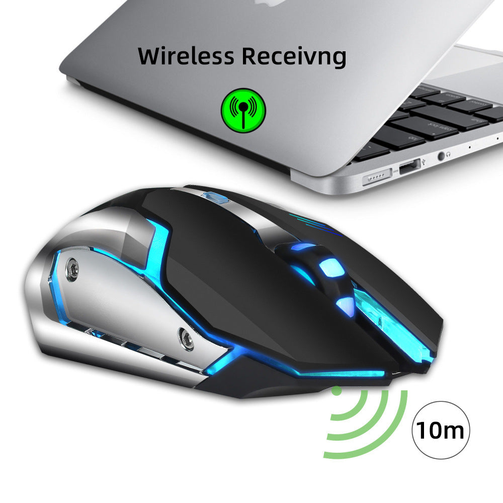 ماوس جيمينج لاسلكي 2.4G مضيء HXSJ للألعاب | HXSJ New Wireless Mouse 2.4G Gaming Mouse Glowing Mouse