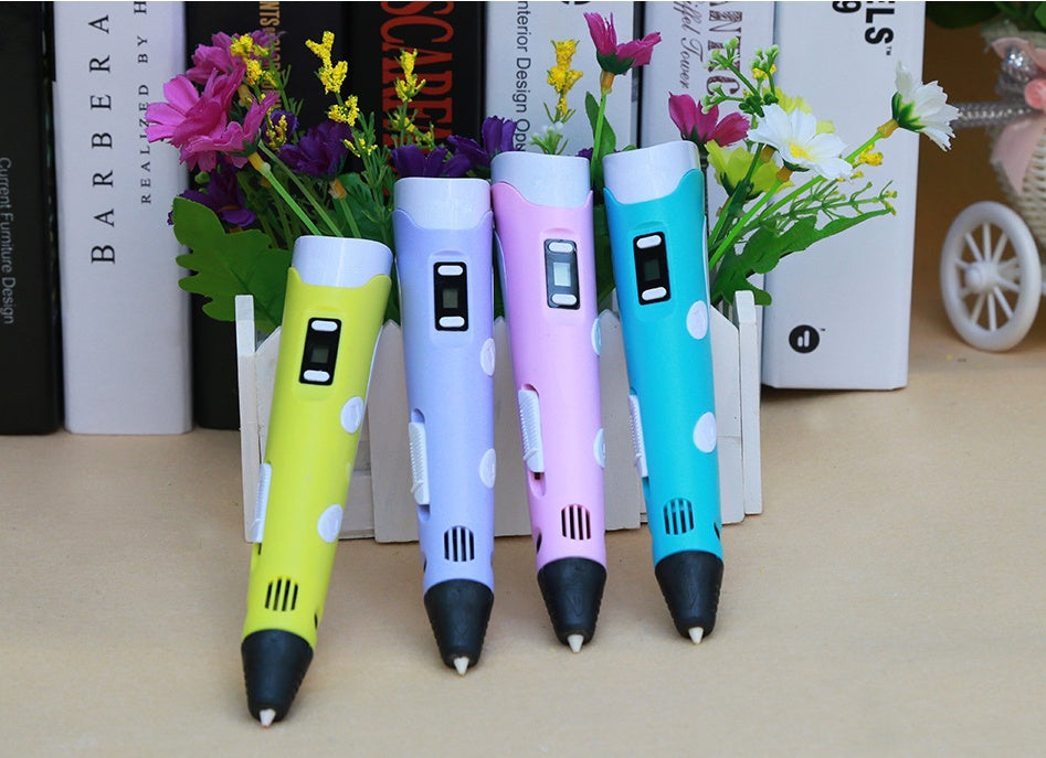 قلم طباعة ثلاثية الأبعاد للأطفال رسم وإبداع | 3D Print Pen Graffiti Stereoscopic Paintbrush Children Puzzle Painting Toy