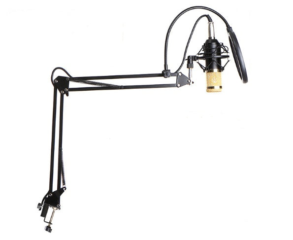 طقم مايكروفون BM800 مع حامل وشبكة وحامل صدمات | BM800 Microphone Set with Cantilever Stand, Pop Filter & Shock Mount