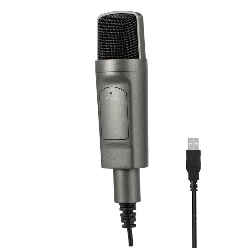 مايكروفون USB كوندنسر للكمبيوتر والبث المباشر | USB Condenser Microphone for Computer Desktop & Live Recording