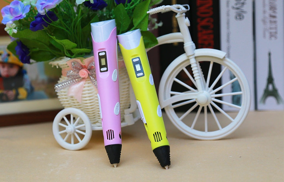 قلم طباعة ثلاثية الأبعاد للأطفال رسم وإبداع | 3D Print Pen Graffiti Stereoscopic Paintbrush Children Puzzle Painting Toy