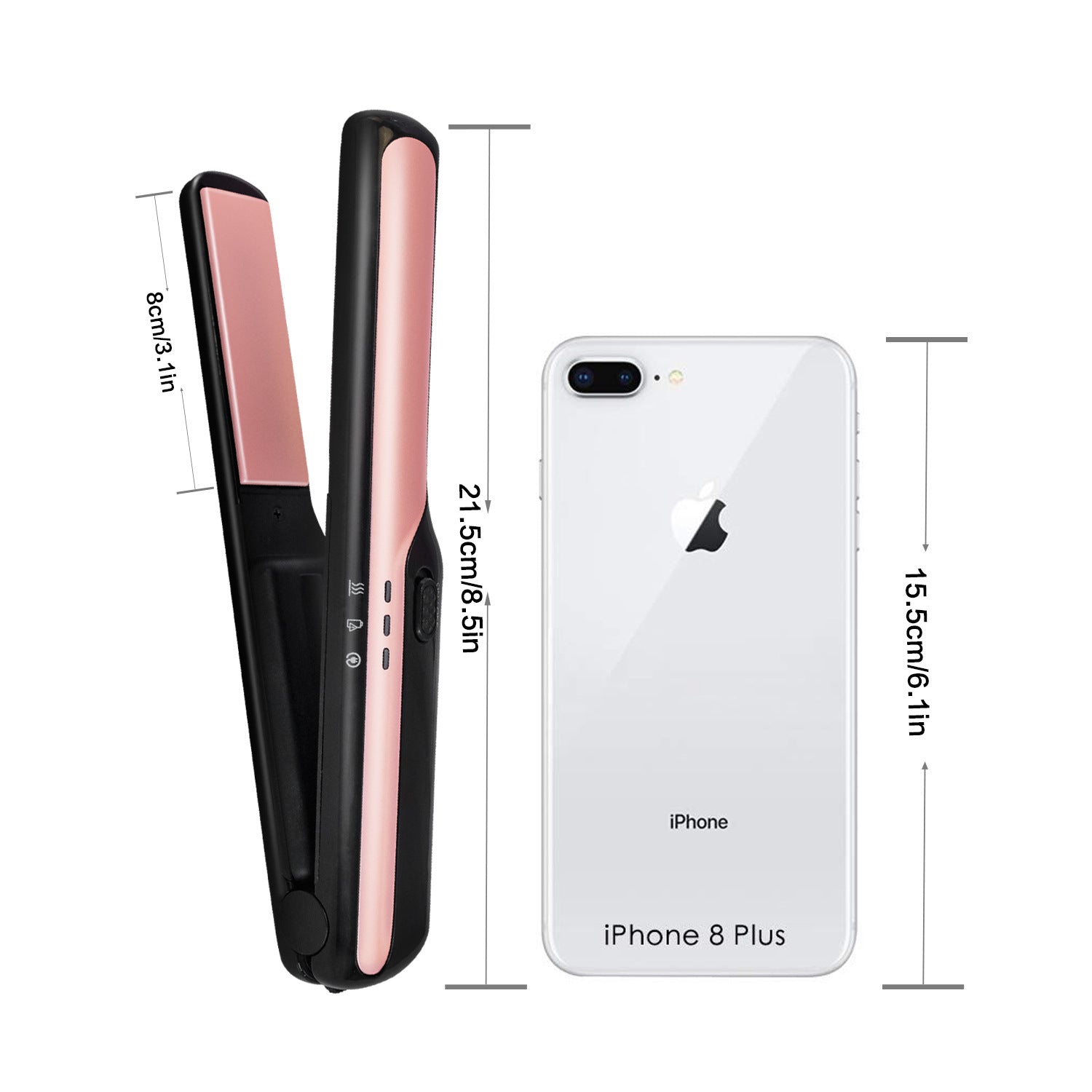 مكواة شعر لاسلكية بشحن USB | USB Wireless Charging Hair Straightener