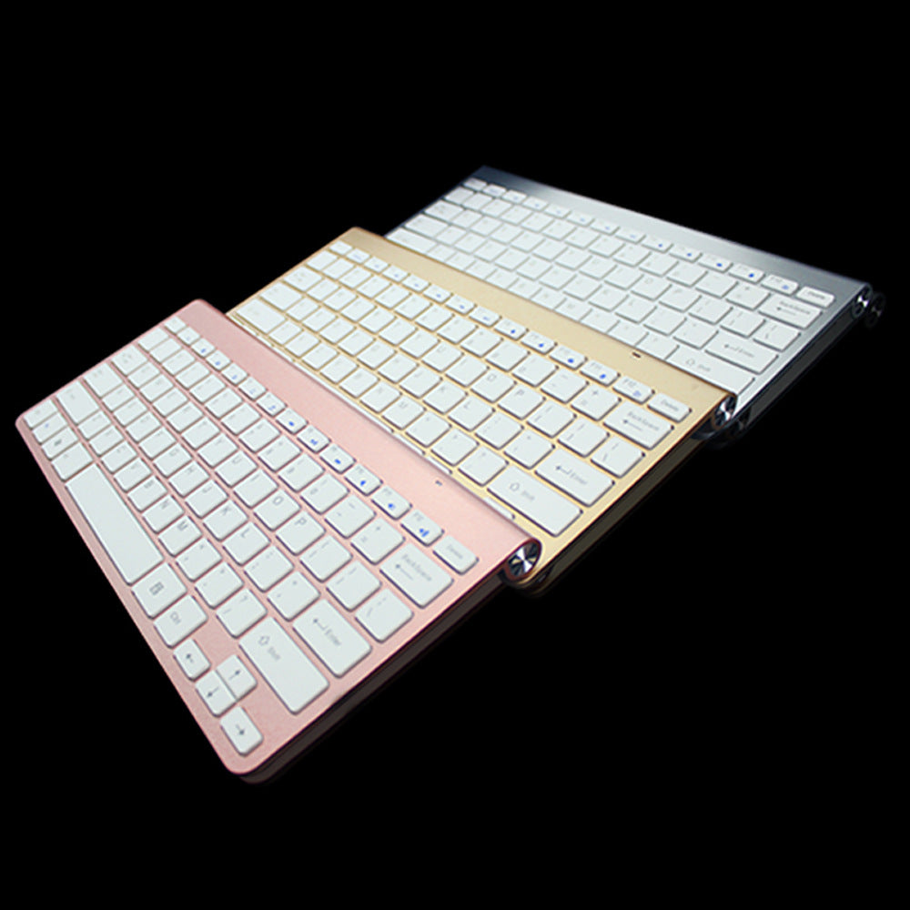 طقم كيبورد وماوس لاسلكي 2.4G محمول لللابتوب والتلفزيون الذكي | 2.4G Wireless Keyboard And Mouse Portable Mini Combo Set For Laptop Mac Desktop PC Smart TV PS4