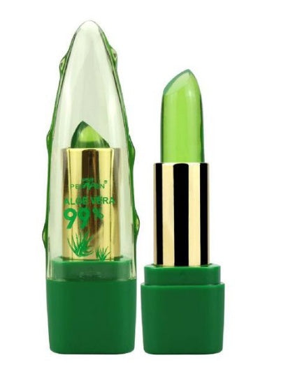 أحمر شفاه مغير اللون بالصبار الطبيعي مرطب ومغذي | Aloe Vera Gel Color Changing Lipstick Gloss Moisturizer Anti-drying Lip Care