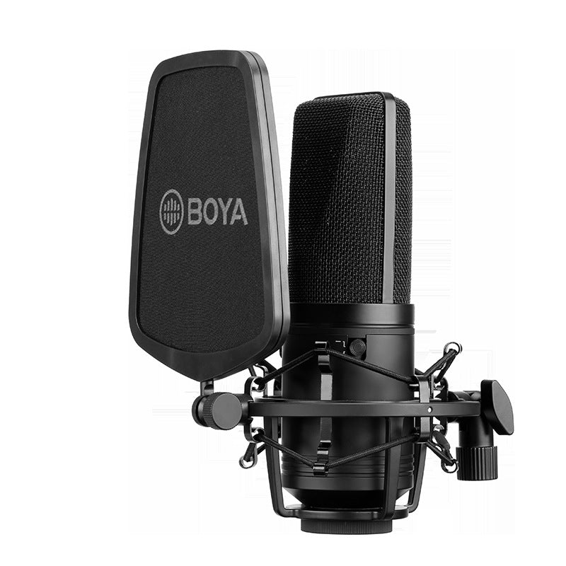 مايكروفون كوندنسر BOYA BY-M1000 بحجرة كبيرة للتسجيل والبث | BOYA BY-M1000 Large Diaphragm Condenser Microphone