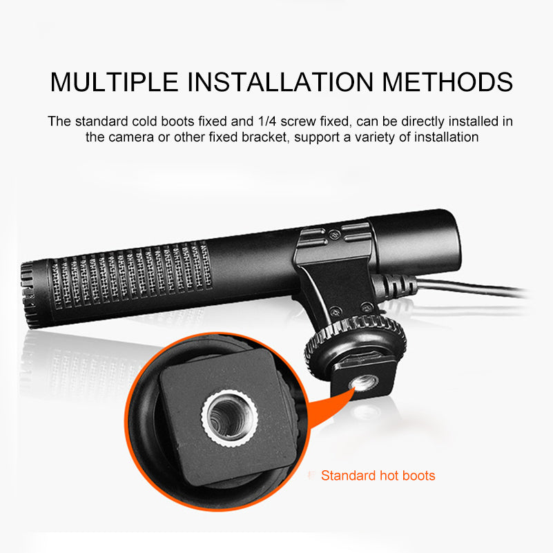مايكروفون MIC-01 كوندنسر للكاميرا والهاتف بمنفذ 3.5mm | MIC-01 Condenser Microphone for Camera Hot Shoe 3.5mm