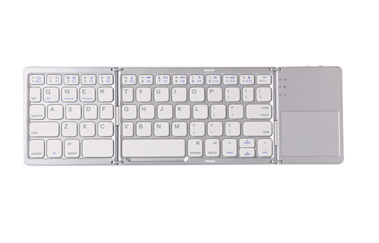 كيبورد لمسي رفيع ثلاثي الطي محمول | Ultra-thin Tri-fold Folding Touch Keyboard