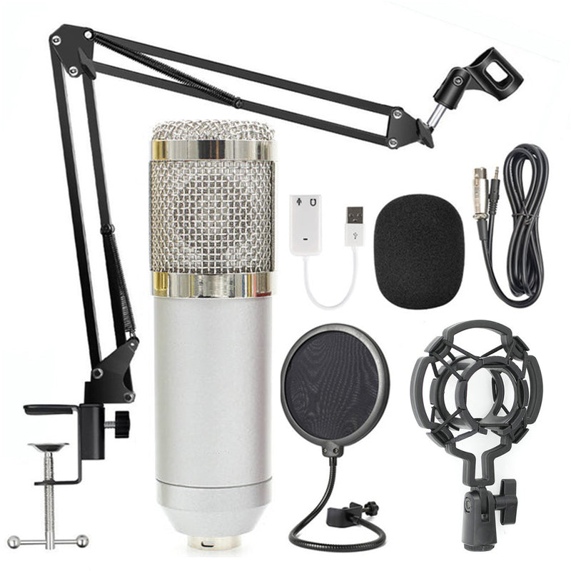 طقم ميكروفون BM-800 مع حامل | Net Microphone Stand Set BM-800