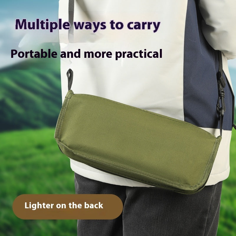 كرسي قابل للطي محمول للخارج بحقيبة ستيل كربون | Outdoor Backpack Handbag Folding Chair Leisure Portable Pocket
