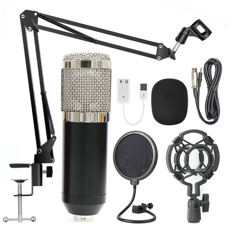 طقم ميكروفون BM-800 مع حامل | Net Microphone Stand Set BM-800
