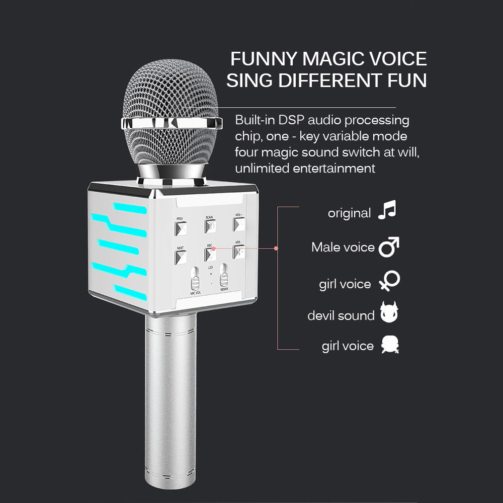 مايكروفون كوندنسر لاسلكي بلوتوث متعدد الاستخدامات | Wireless Bluetooth Condenser Microphone Audio Integrated