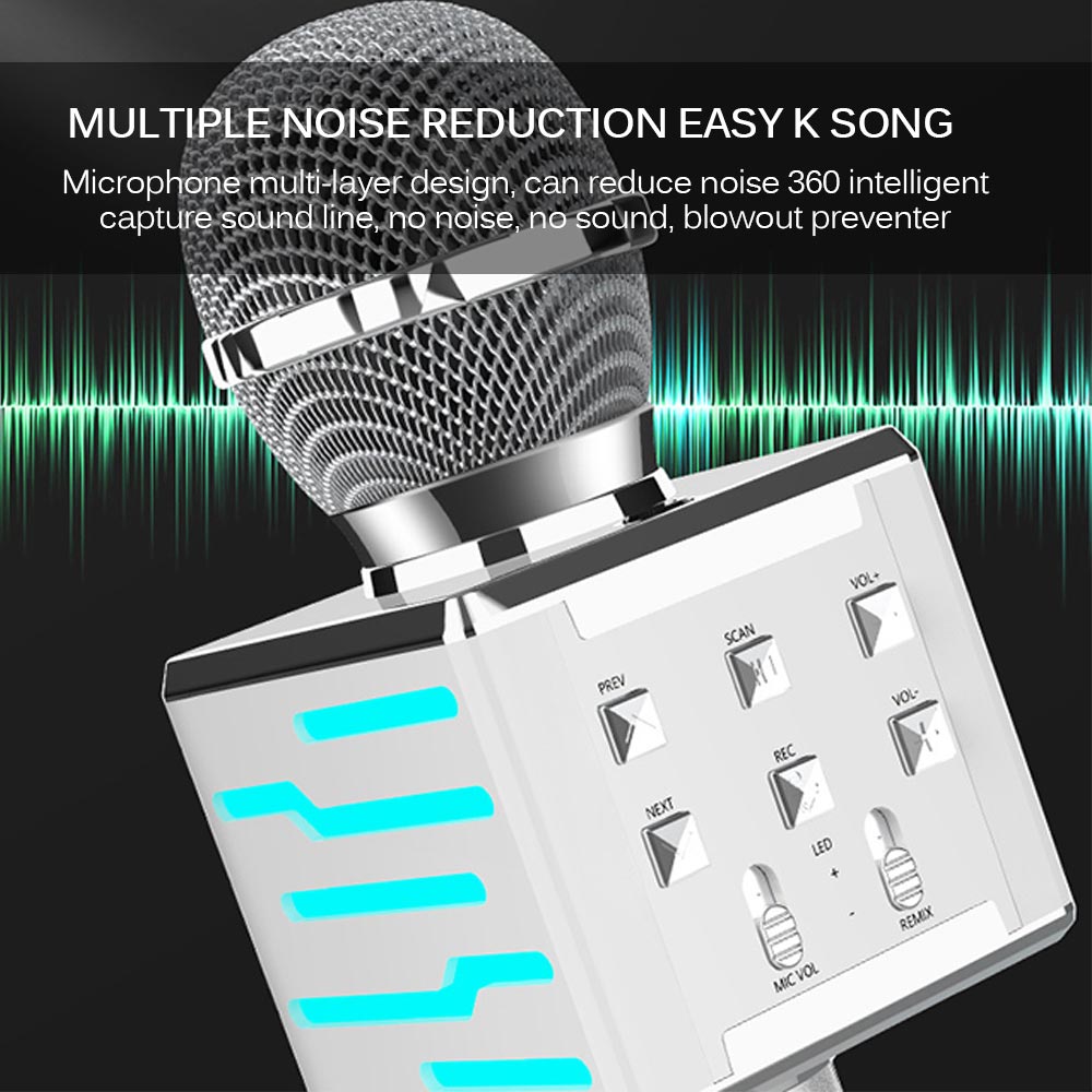 مايكروفون كوندنسر لاسلكي بلوتوث متعدد الاستخدامات | Wireless Bluetooth Condenser Microphone Audio Integrated