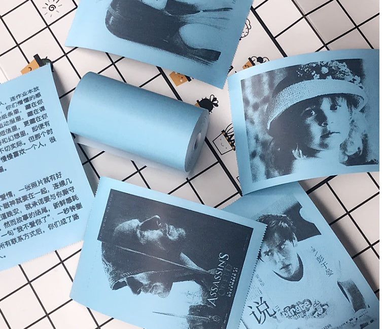 طابعة حرارية لاسلكية صغيرة للملصقات والبطاقات | Mini Bluetooth Wireless Thermal Printer Paper Sticker Label Printer