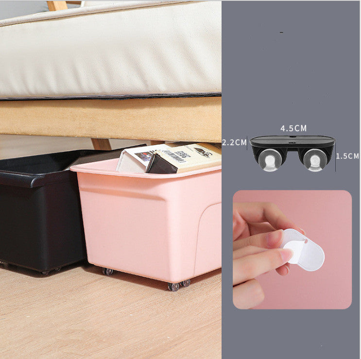صندوق تخزين بعجلات قابل للتثبيت 4 قطع | One-way Stickable Storage Box With 4 Wheels