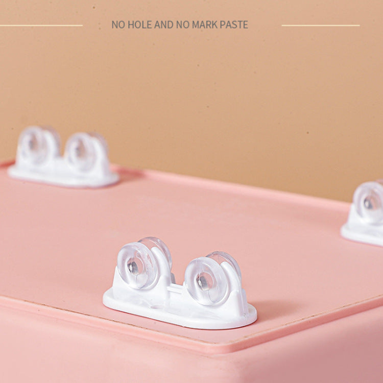 صندوق تخزين بعجلات قابل للتثبيت 4 قطع | One-way Stickable Storage Box With 4 Wheels