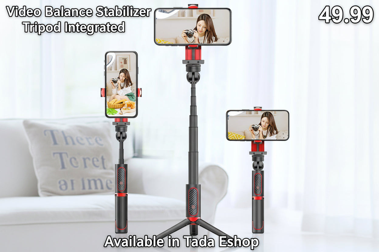 مثبت فيديو متوازن مع حامل ثلاثي متكامل | Video Balance Stabilizer Tripod Integrated