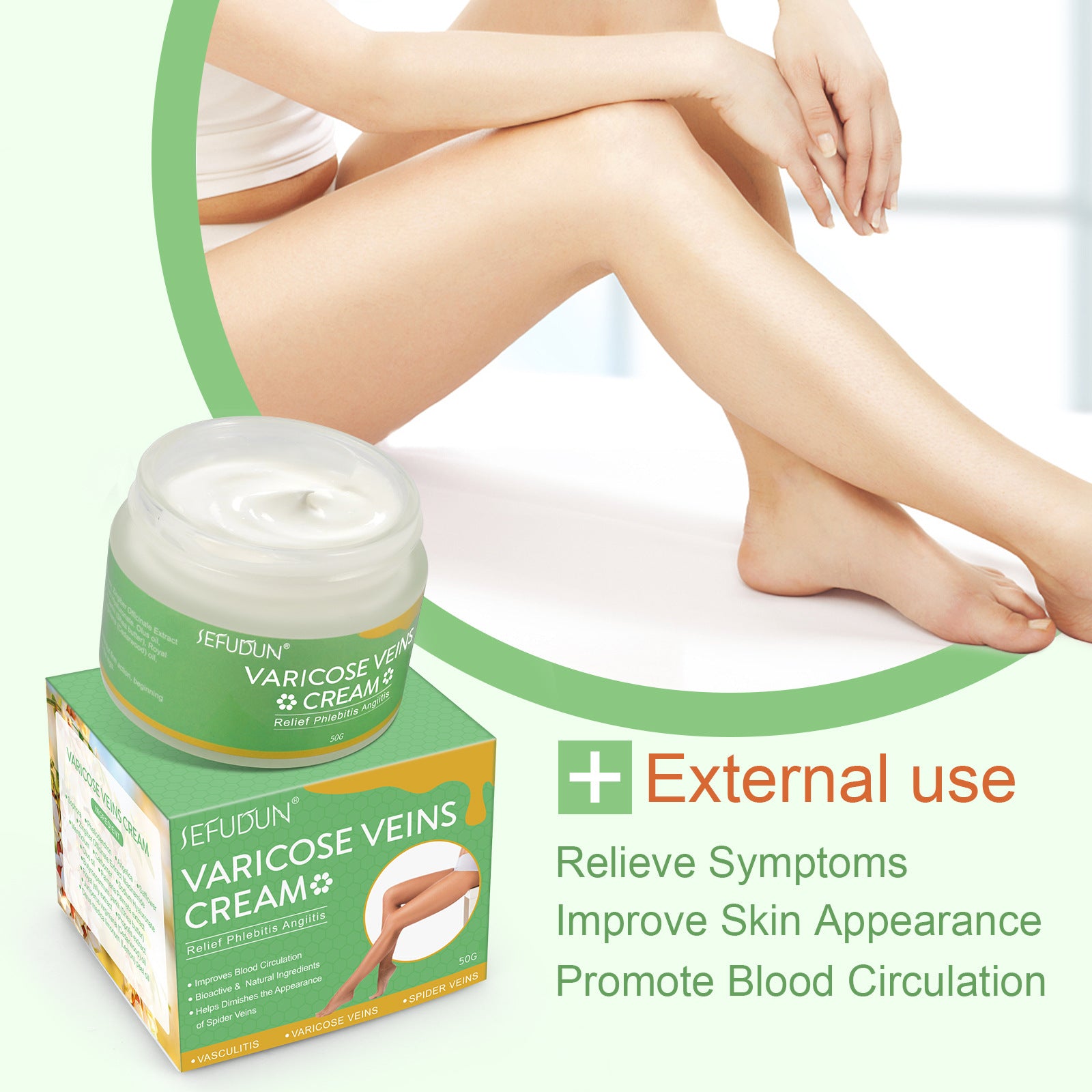 كريم علاج الدوالي والأوردة بالزعفران | Varicose Vein Cream Safflower 50g