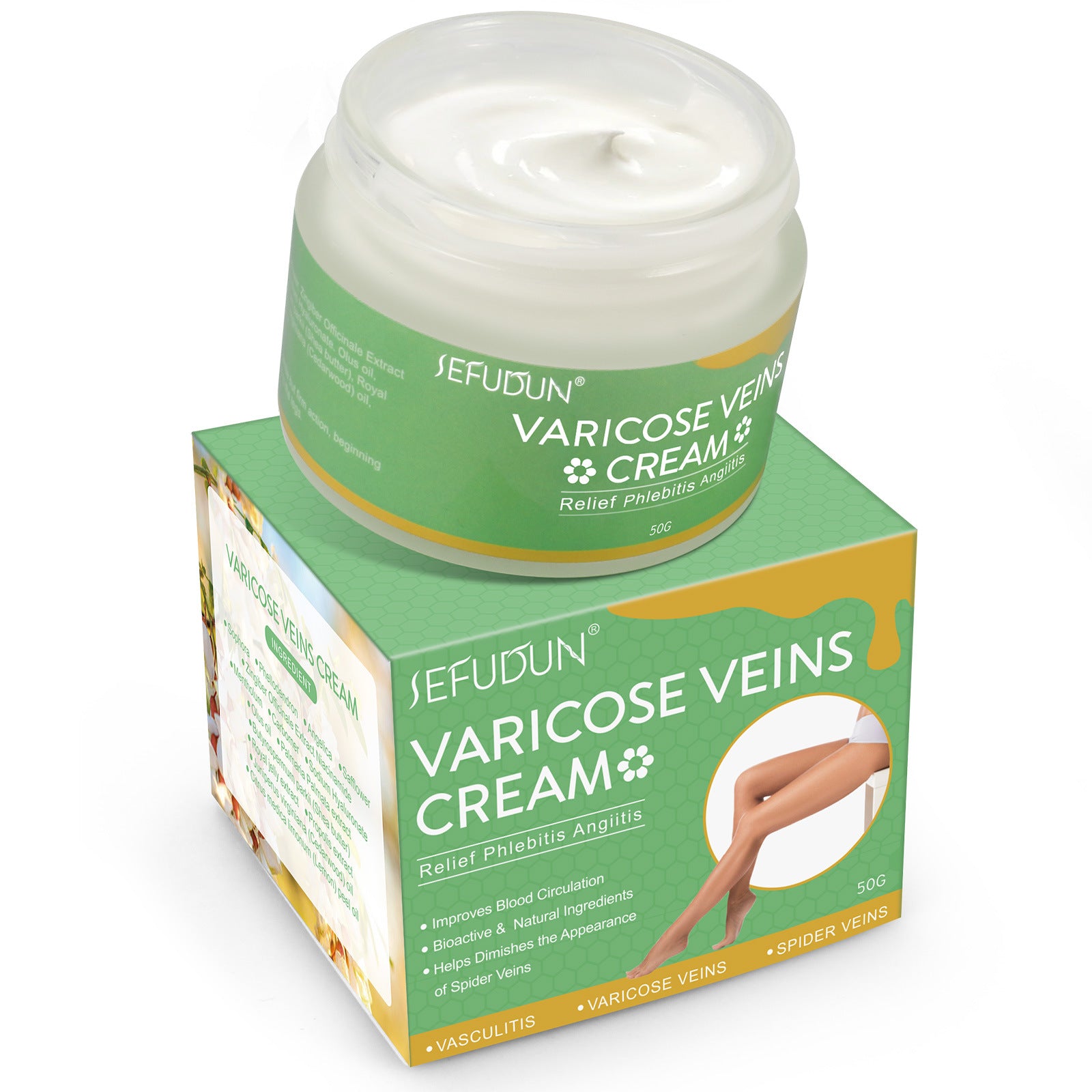 كريم علاج الدوالي والأوردة بالزعفران | Varicose Vein Cream Safflower 50g