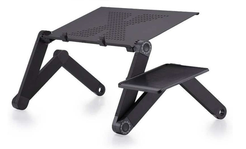 طاولة لاب توب قابلة للطي ألومنيوم للاستخدام على السرير | Folding Desk Retractable Adjustable Study Desk Aluminum Alloy Notebook Bracket