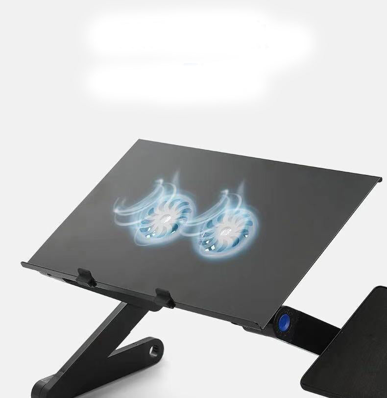 طاولة كمبيوتر قابلة للطي مع مروحتين لتبريد اللابتوب | Folding Computer Desk Notebook Computer Stable With Double Fan