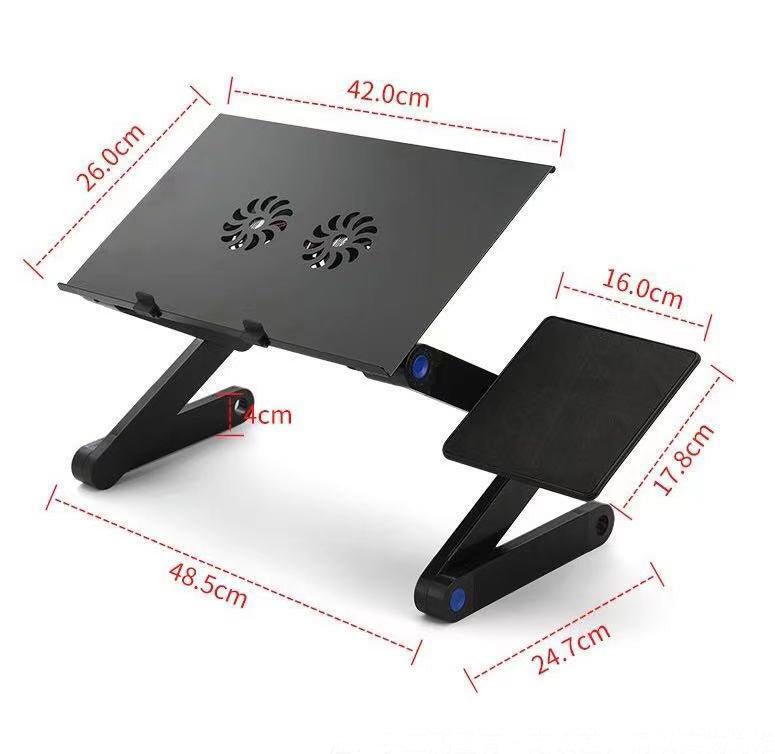 طاولة كمبيوتر قابلة للطي مع مروحتين لتبريد اللابتوب | Folding Computer Desk Notebook Computer Stable With Double Fan