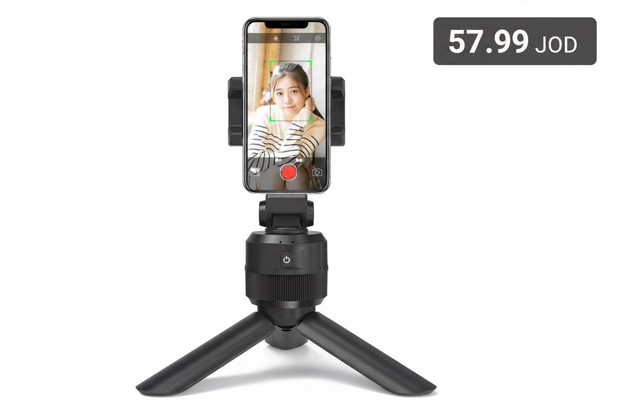 عصا سيلفي ذكية بتقنية AI مع تتبع الوجه وحامل هاتف كهربائي | Selfie Stick AI Smart Version Electric Mobile Phone Holder Face Recognition Tracking Shooting