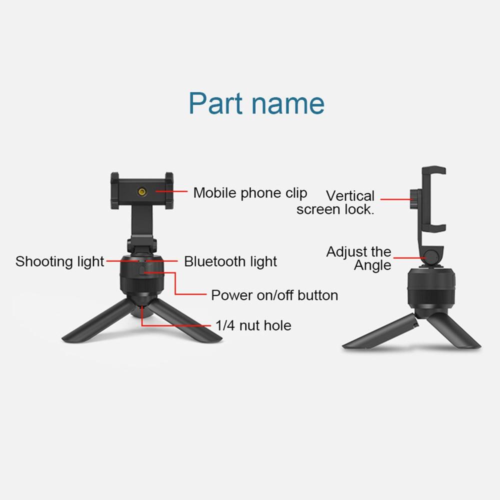 عصا سيلفي ذكية بتقنية AI مع تتبع الوجه وحامل هاتف كهربائي | Selfie Stick AI Smart Version Electric Mobile Phone Holder Face Recognition Tracking Shooting