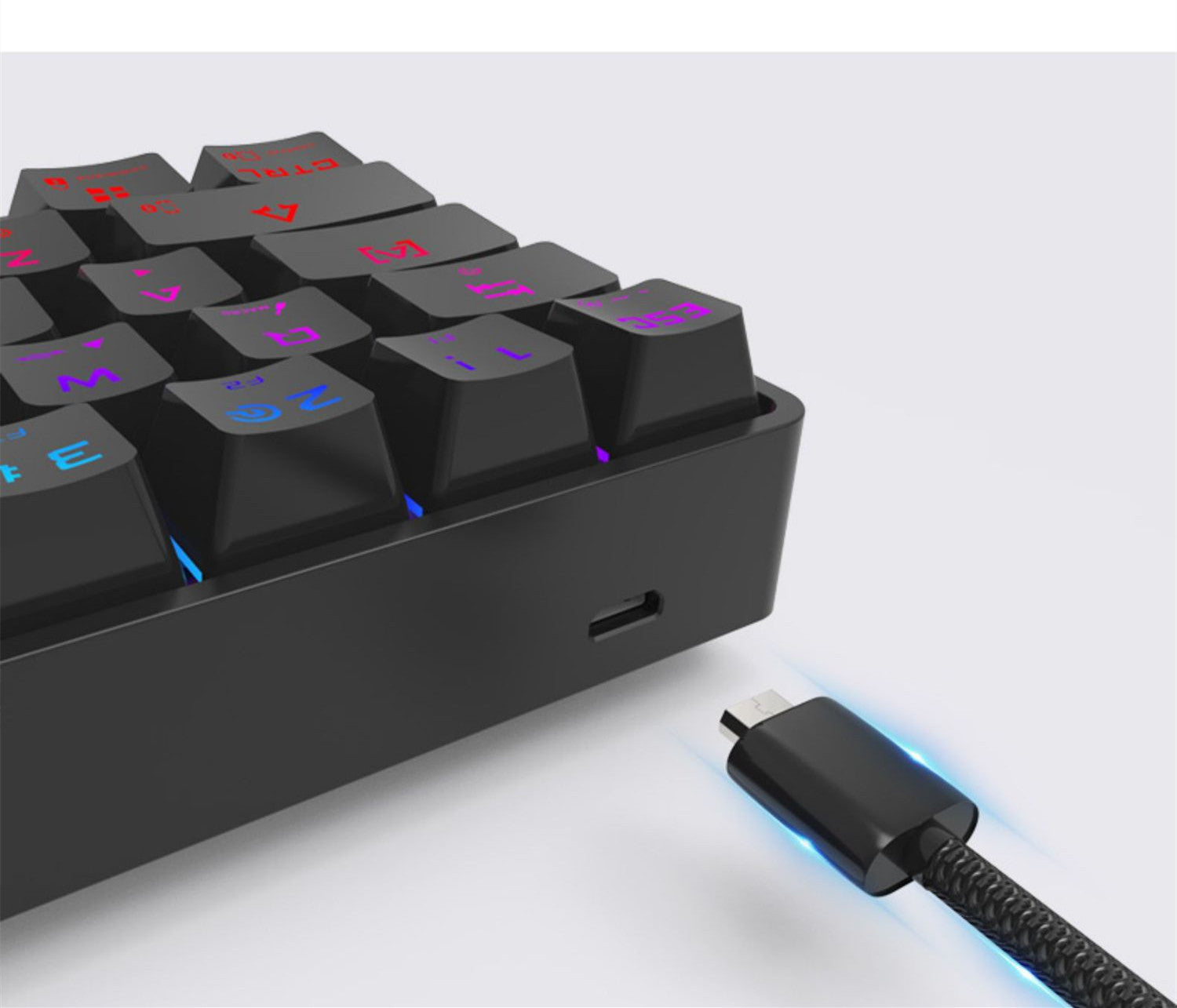 كيبورد ميكانيكي لاسلكي بلوتوث بمفاتيح PBT ملونة | Wireless Bluetooth Keyboard Colorful PBT Keycaps Mechanical Keyboard