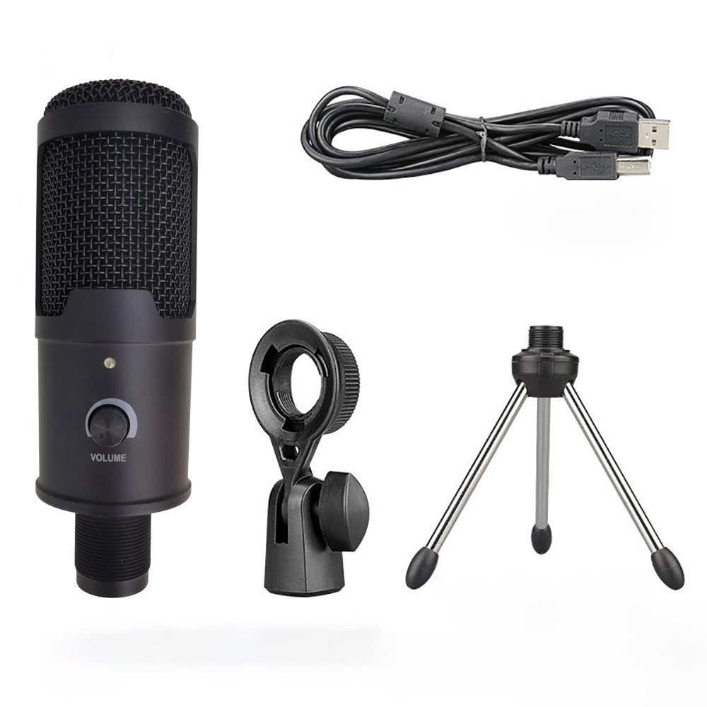 مايكروفون سلكي للكمبيوتر والبث المباشر | Wired Microphone Computer K Song Live Microphone
